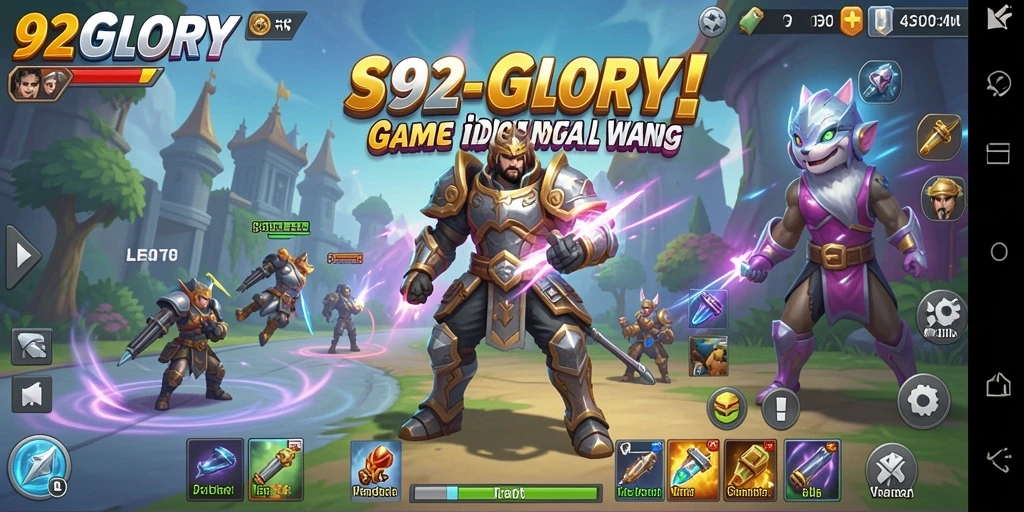 Gameplay menarik 92GLORY dengan elemen Idle yang santai.