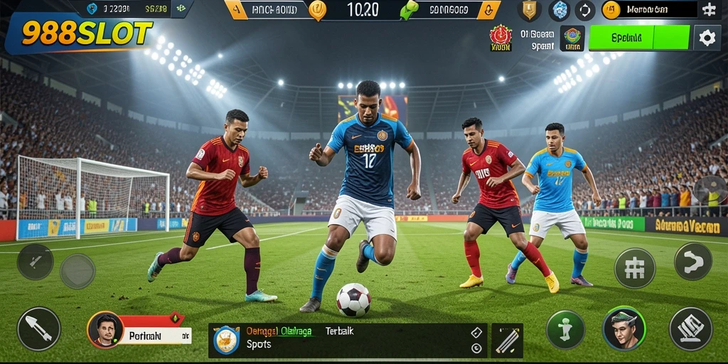 Tampilan gameplay seru dalam permainan olahraga 988SLOT.
