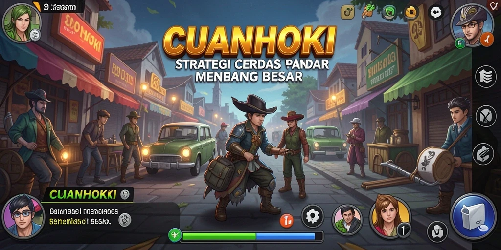 Tampilan gameplay menegangkan dan penuh strategi di CUANHOKI.