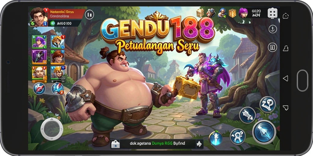 Tampilan gameplay menakjubkan dari GENDUT188 yang menampilkan aksi RPG seru.