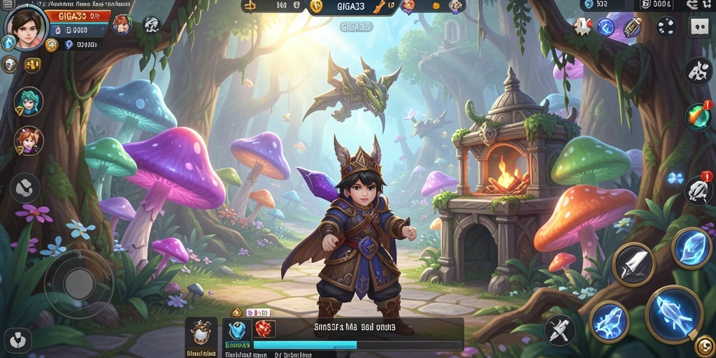 Screenshot GIGA33 menampilkan gameplay menawan dengan lingkungan detail.