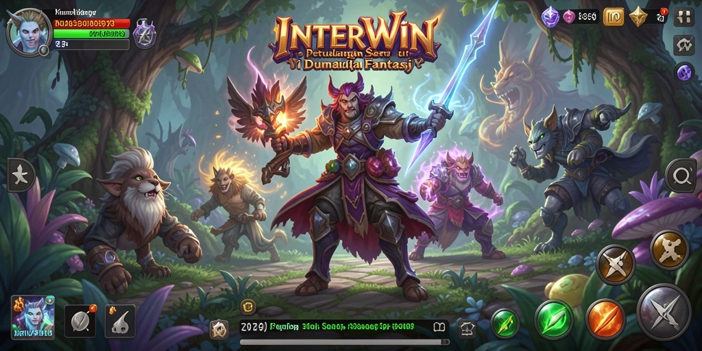 Tampilan gameplay INTERWIN di dunia petualangan yang menakjubkan.