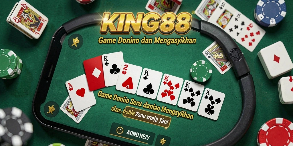 Tampilan gameplay seru dari KING88 yang menghadirkan Domino.