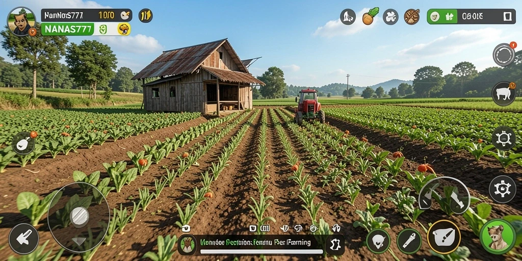 Tampilan gameplay NANAS777 menunjukkan pengalaman bertani yang menyenangkan.