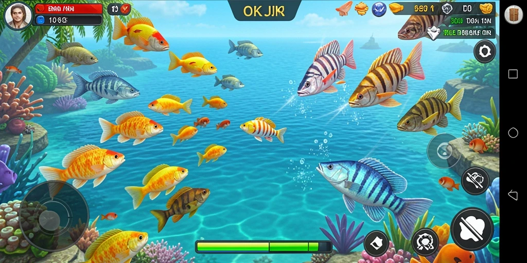 Tampilan gameplay seru dari game Tembak Ikan OKJK.