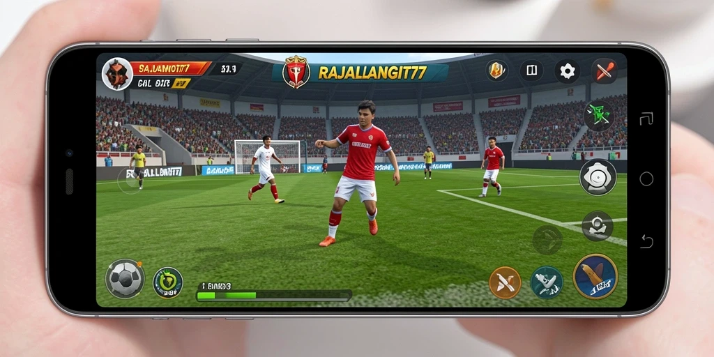 Tangkapan layar RAJALANGIT77 menampilkan aksi pertandingan sepak bola yang mendebarkan.