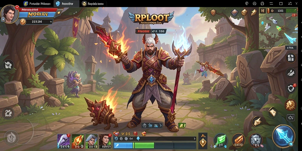 Gambaran gameplay seru RPLOOT di dunia MMORPG.