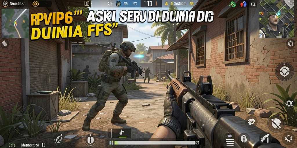 Screenshot gameplay RPVIP6 menunjukkan pertempuran mendebarkan dengan grafis luar biasa.