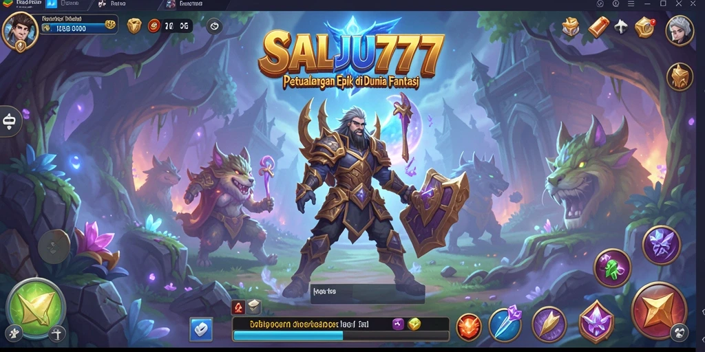Tampilan gameplay SALJU777 yang menarik dengan aksi RPG yang mendebarkan.