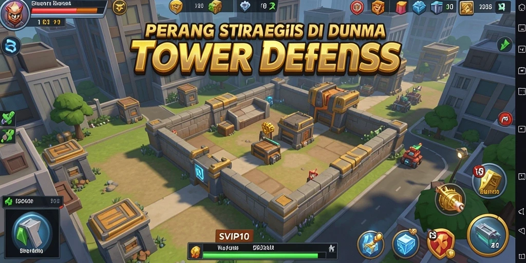 Gameplay intens di SVIP10 dengan strategi menara yang menawan.