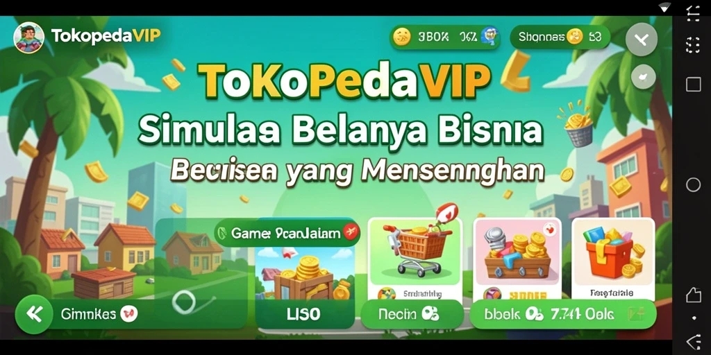 Tampilan gameplay yang menarik dan interaktif dari TOKOPEDIAVIP.